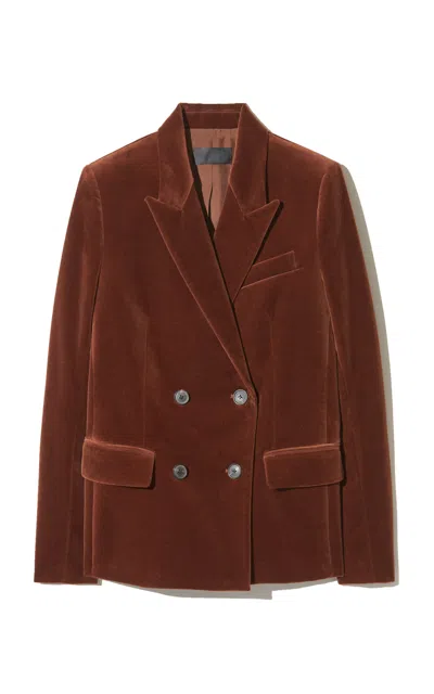 Nili Lotan Veda Cotton Jacket In Red