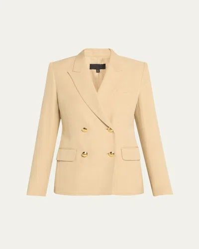 NILI LOTAN VEDA DOUBLE-BREASTED LINEN JACKET