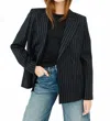 Nili Lotan Veda Jacket Blazer In Nightfall Stripes In Black