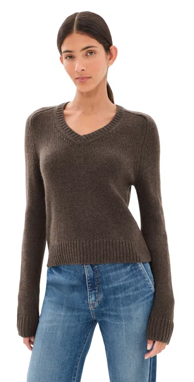 Nili Lotan Vicki Sweater Walnut Heather In Brown