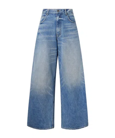 Nili Lotan Terese Faded Wide-leg Jeans In Blue