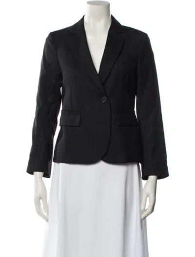 Pre-owned Nili Lotan Virgin Wool Blazer In Black