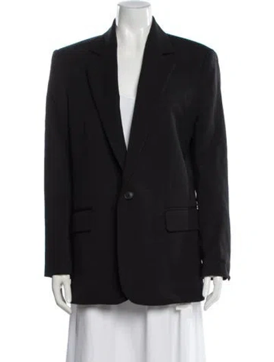 Pre-owned Nili Lotan Virgin Wool Blazer In Black