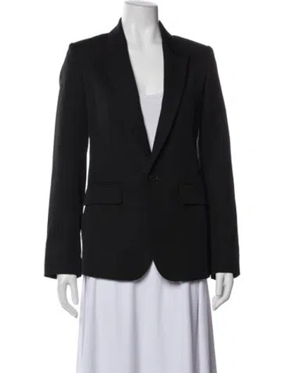 Pre-owned Nili Lotan Virgin Wool Blazer In Black