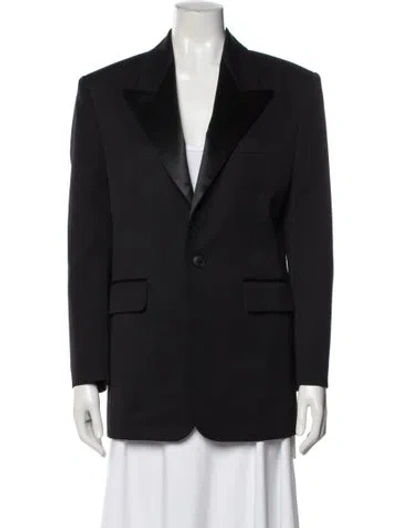 Pre-owned Nili Lotan Virgin Wool Blazer In Black