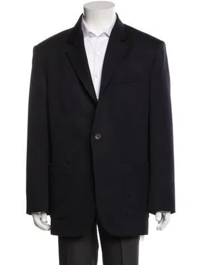 Pre-owned Nili Lotan Virgin Wool Blazer In Blue