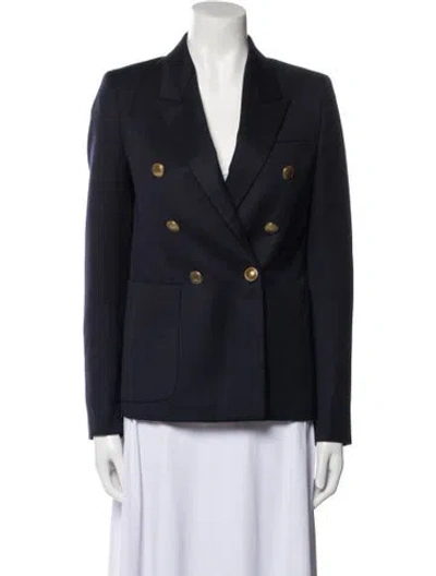 Pre-owned Nili Lotan Virgin Wool Blazer In Blue