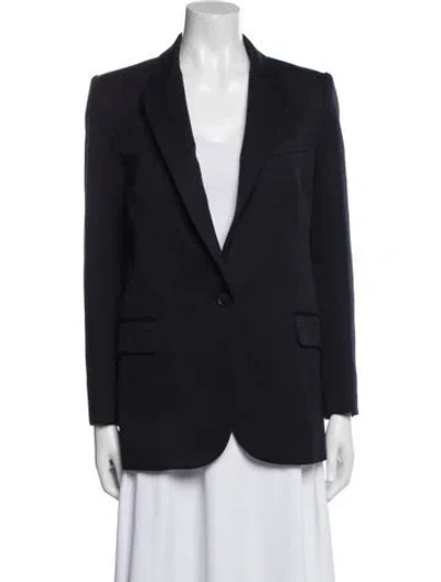 Pre-owned Nili Lotan Virgin Wool Blazer In Blue