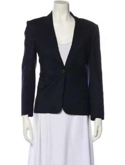 Pre-owned Nili Lotan Virgin Wool Blazer In Blue