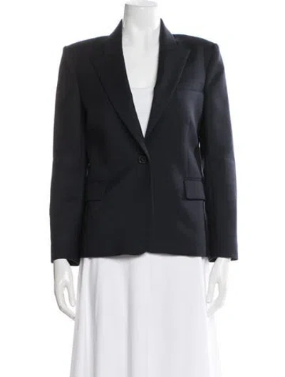 Pre-owned Nili Lotan Virgin Wool Blazer In Blue