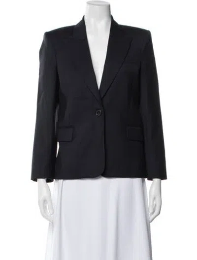 Pre-owned Nili Lotan Virgin Wool Blazer In Blue