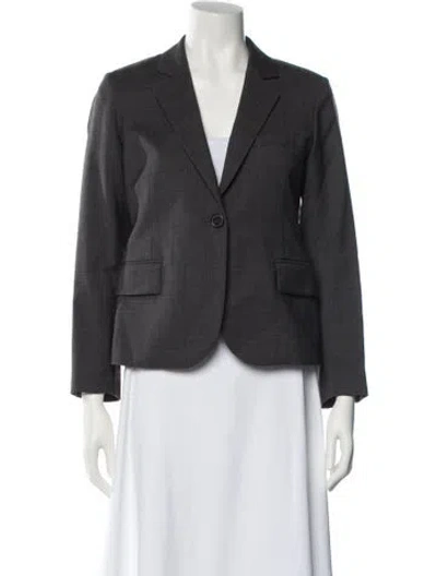 Pre-owned Nili Lotan Virgin Wool Blazer In Gray