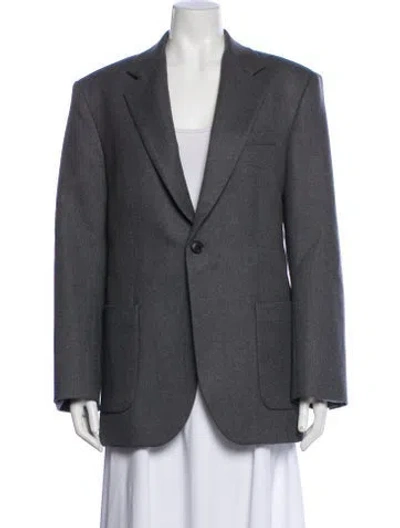 Pre-owned Nili Lotan Virgin Wool Blazer In Gray