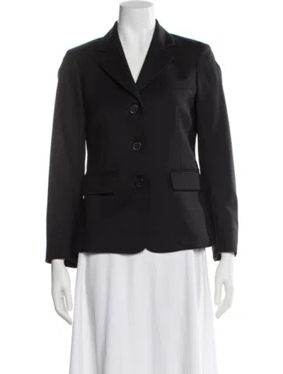 Pre-owned Nili Lotan Virgin Wool Blazer In Grey