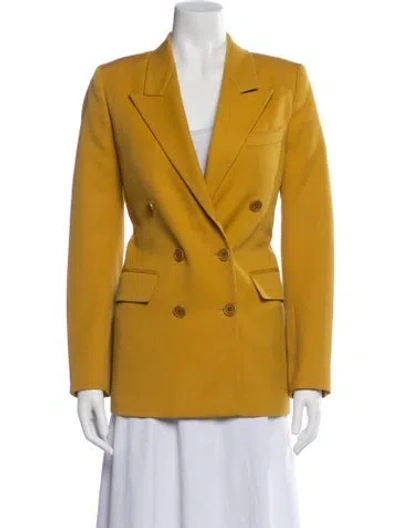 Pre-owned Nili Lotan Virgin Wool Blazer In Yellow