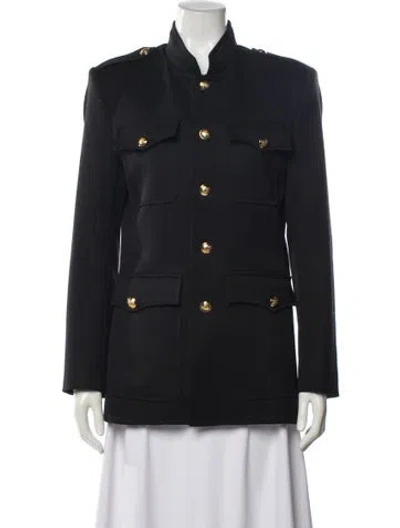 Pre-owned Nili Lotan Virgin Wool Coat In Black