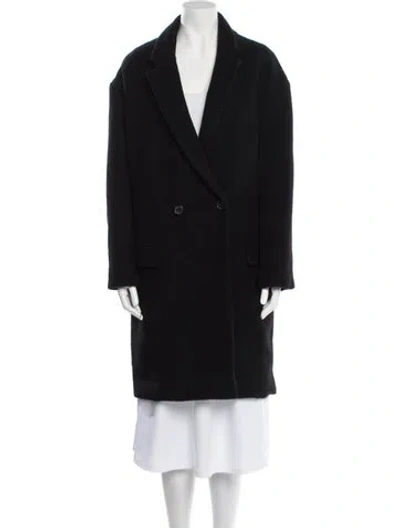 Pre-owned Nili Lotan Virgin Wool Coat In Black