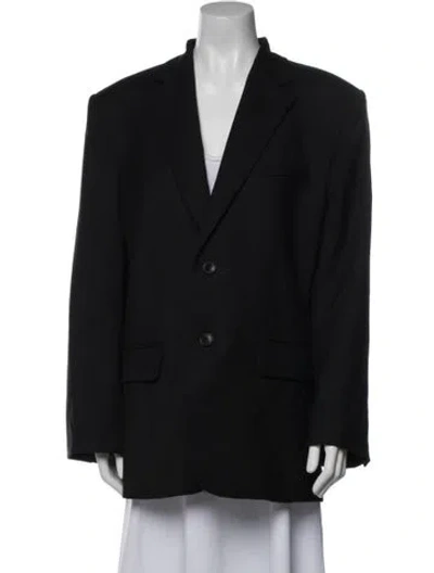 Pre-owned Nili Lotan Virgin Wool Coat In Black