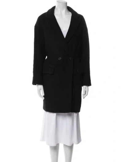 Pre-owned Nili Lotan Virgin Wool Coat In Black