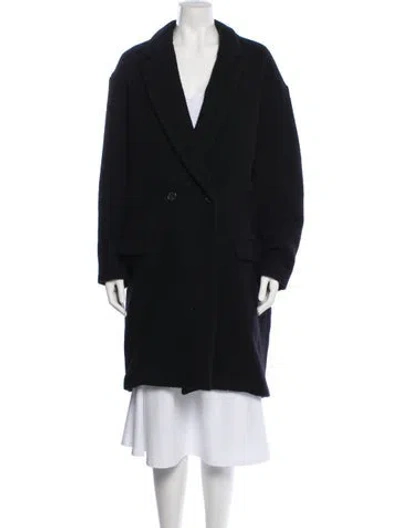 Pre-owned Nili Lotan Virgin Wool Coat In Black