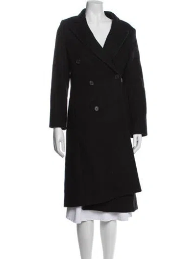 Pre-owned Nili Lotan Virgin Wool Coat In Black