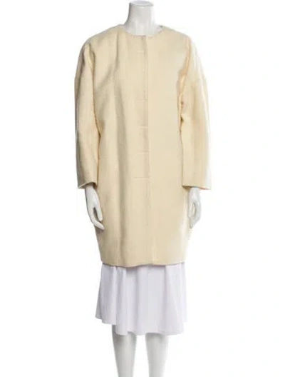 Pre-owned Nili Lotan Virgin Wool Coat In Yellow