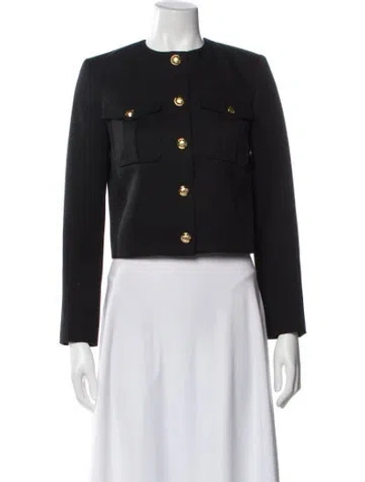 Pre-owned Nili Lotan Virgin Wool Evening Jacket In Black
