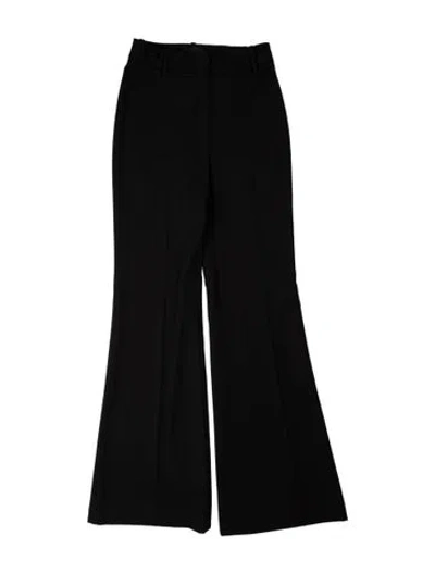 Pre-owned Nili Lotan Virgin Wool Flared Pants In Black