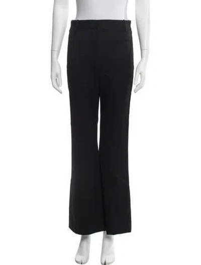 Pre-owned Nili Lotan Virgin Wool Flared Pants In Blue