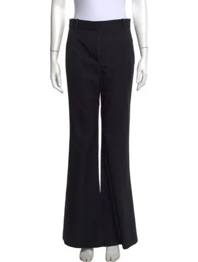 Pre-owned Nili Lotan Virgin Wool Flared Pants W/ Tags In Black