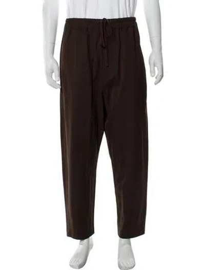 Pre-owned Nili Lotan Virgin Wool Joggers In Brown