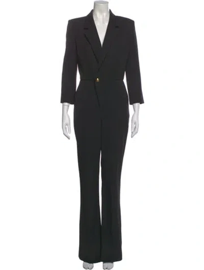 Pre-owned Nili Lotan Virgin Wool Jumpsuit W/ Tags In Black