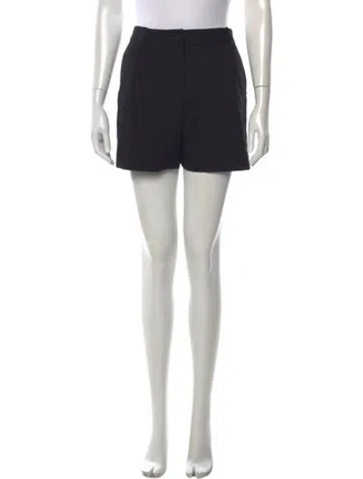 Pre-owned Nili Lotan Virgin Wool Mini Shorts In Blue