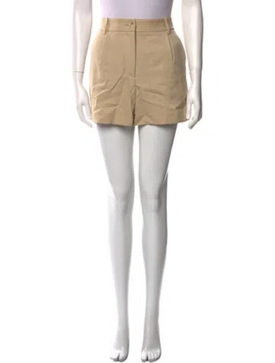 Pre-owned Nili Lotan Virgin Wool Mini Shorts In Neutral