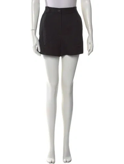 Pre-owned Nili Lotan Virgin Wool Mini Shorts W/ Tags In Black