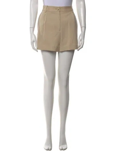 Pre-owned Nili Lotan Virgin Wool Mini Shorts W/ Tags In Neutral