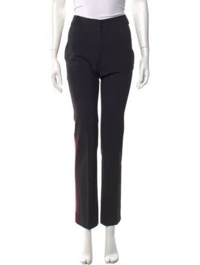 Pre-owned Nili Lotan Virgin Wool Straight Leg Pants In Black