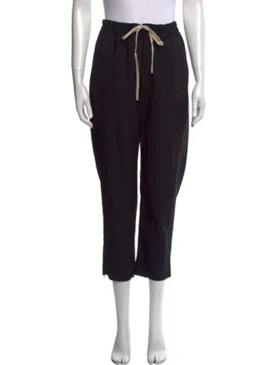 Pre-owned Nili Lotan Virgin Wool Straight Leg Pants In Black
