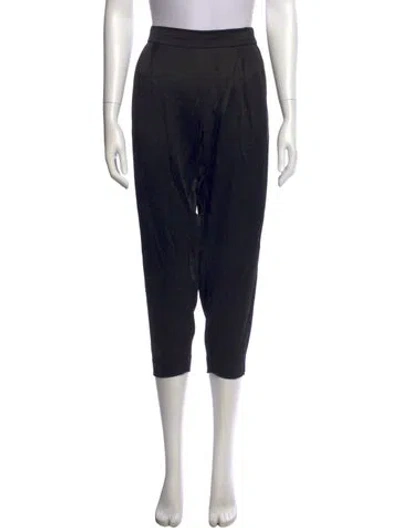 Pre-owned Nili Lotan Virgin Wool Straight Leg Pants In Black
