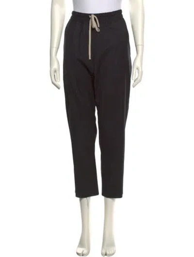 Pre-owned Nili Lotan Virgin Wool Straight Leg Pants In Black