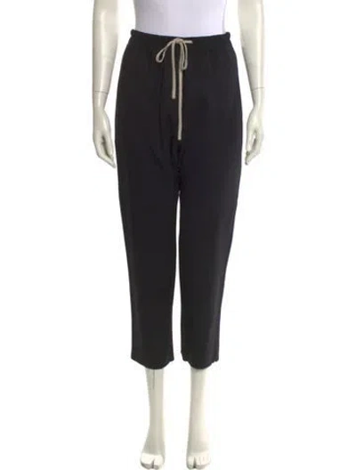 Pre-owned Nili Lotan Virgin Wool Straight Leg Pants In Black