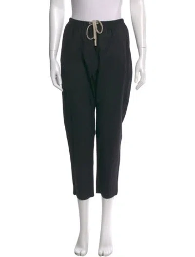 Pre-owned Nili Lotan Virgin Wool Straight Leg Pants In Black