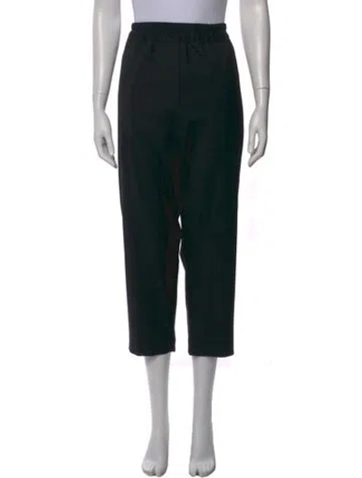 Pre-owned Nili Lotan Virgin Wool Straight Leg Pants In Black
