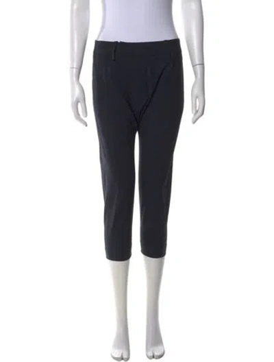 Pre-owned Nili Lotan Virgin Wool Straight Leg Pants In Black
