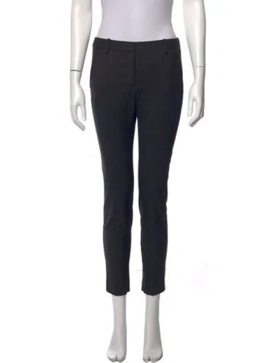 Pre-owned Nili Lotan Virgin Wool Straight Leg Pants In Black