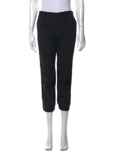 Pre-owned Nili Lotan Virgin Wool Straight Leg Pants In Black