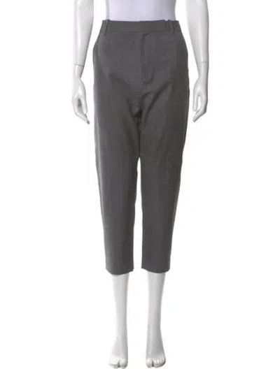 Pre-owned Nili Lotan Virgin Wool Straight Leg Pants In Gray