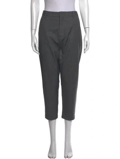 Pre-owned Nili Lotan Virgin Wool Straight Leg Pants In Grey