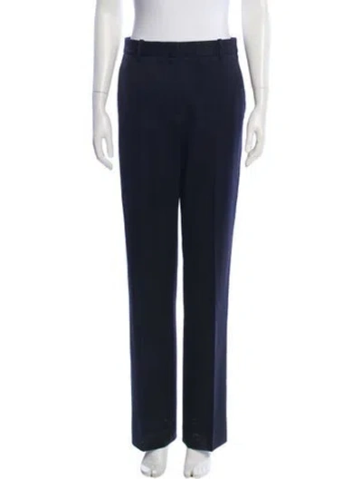 Pre-owned Nili Lotan Virgin Wool Straight Leg Pants In Multi