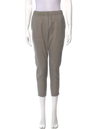 Pre-owned Nili Lotan Virgin Wool Straight Leg Pants In Neutral